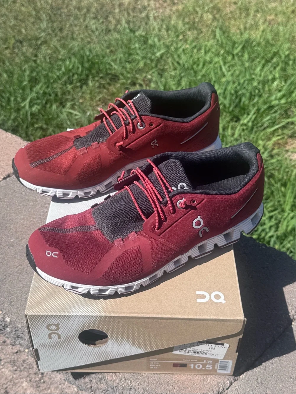 On Cloud Women’s Athletic Shoes - Ruby Rust White